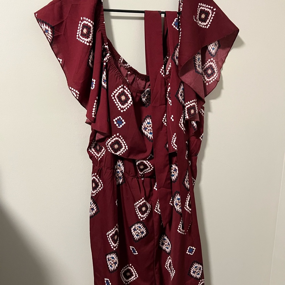 Burgundy romper